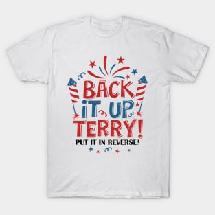 Retro Back Up Terry Back It Up Terry 4th Of July Fireworks T-Shirt